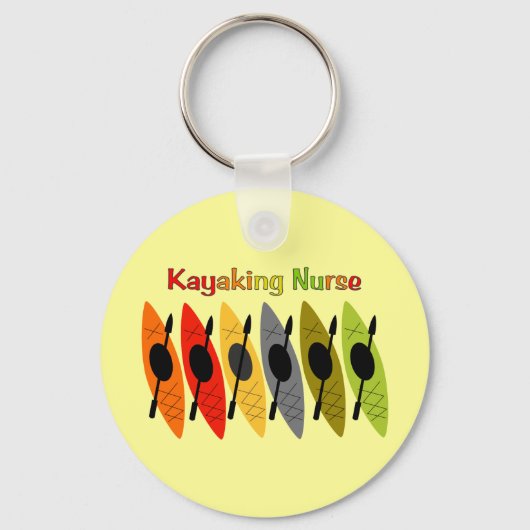 Kayaking Nurse T-Shirts en Gifts Sleutelhanger (Voorkant)