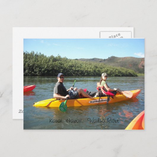 Kayaking on the Wailua Briefkaart (Voorkant / Achterkant)