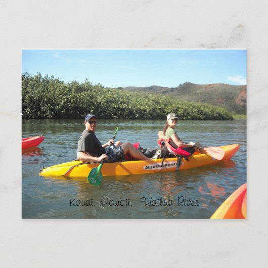 Kayaking on the Wailua Briefkaart (Voorkant)