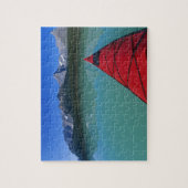 Kayaking on Waterfowl Lake onder Howse Peak Legpuzzel (Verticaal)