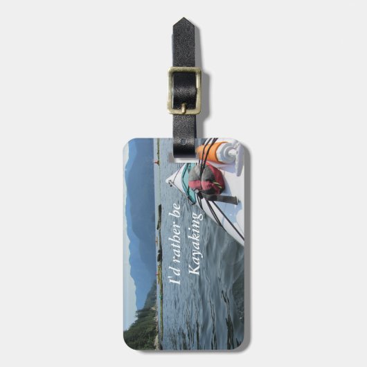 Kayaking op de Oceaan Bagagelabel (Voorkant verticaal)