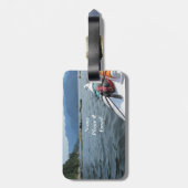 Kayaking op de Oceaan Bagagelabel (Achterkant verticaal)