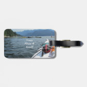 Kayaking op de Oceaan Bagagelabel (Achterkant horizontaal)