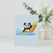 Kayaking Panda Briefkaart (Staand voorkant)