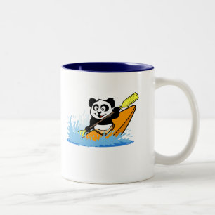 Kayaking Panda Tweekleurige Koffiemok