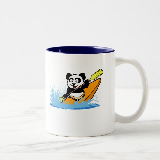Kayaking Panda Tweekleurige Koffiemok (Rechts)
