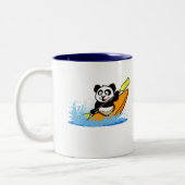 Kayaking Panda Tweekleurige Koffiemok (Links)