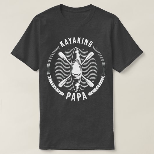 Kayaking Papa vaderdag T-shirt (Design voorkant)