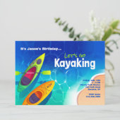 Kayaking Party Kaart (Staand voorkant)