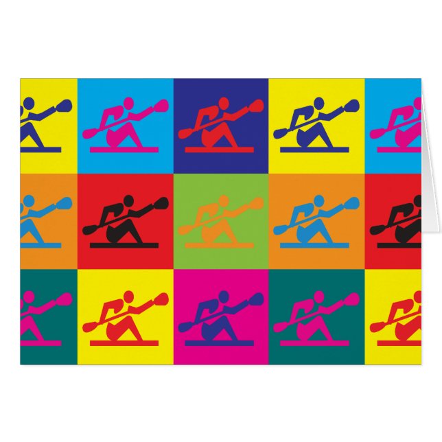 Kayaking Pop Art (Voorkant Horizontaal)