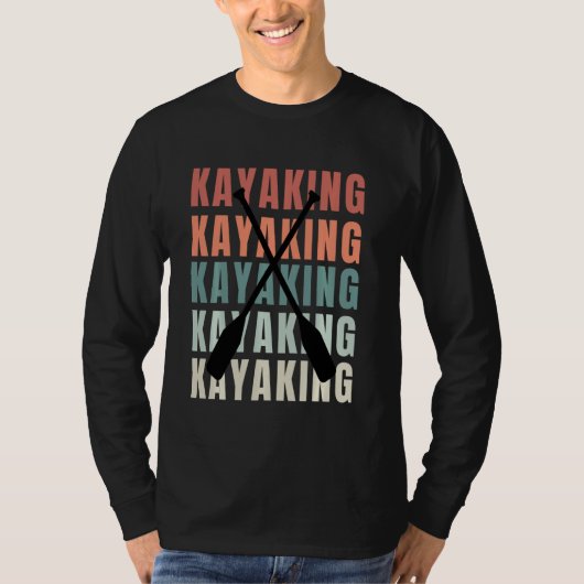  Kayaking Retro Kayaking Paddle Lover T-shirt (Voorkant)
