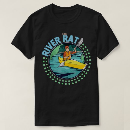 Kayaking River Rat T-shirt (Design voorkant)