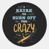 Kayaking Ronde Sticker (Voorkant)