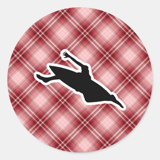 Kayaking Ronde Sticker (Voorkant)