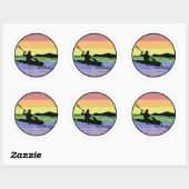 Kayaking Ronde Sticker (Vel)
