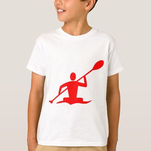 Kayaking - rood t-shirt (Voorkant)