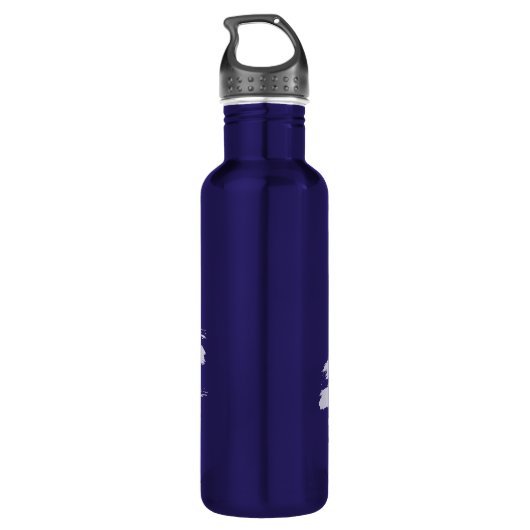 Kayaking - silhouette of kayaker - Personalize Waterfles (Achterkant)