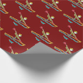 Kayaking Stickman Cadeaupapier (Hoek)