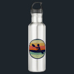 Kayaking Sunset Cool Lake Kayak Waterfles<br><div class="desc">Een coole kayakgift voor een kayaker met een persoon in een kajak of kano op het meer voor een mooie zonsondergang.</div>