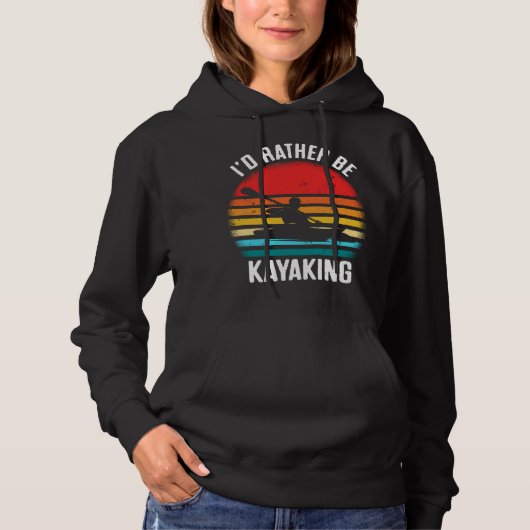  Kayaking Sunset Paddling Water Sports Hoodie (Voorkant)