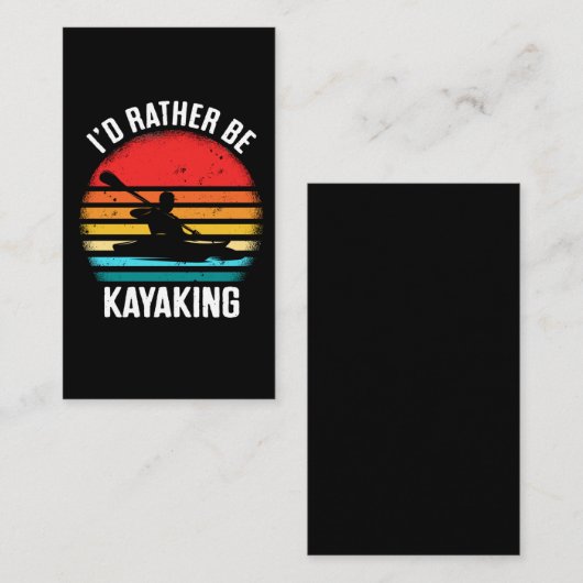  Kayaking Sunset Paddling Water Sports Visitekaartje (Voorkant / Achterkant)