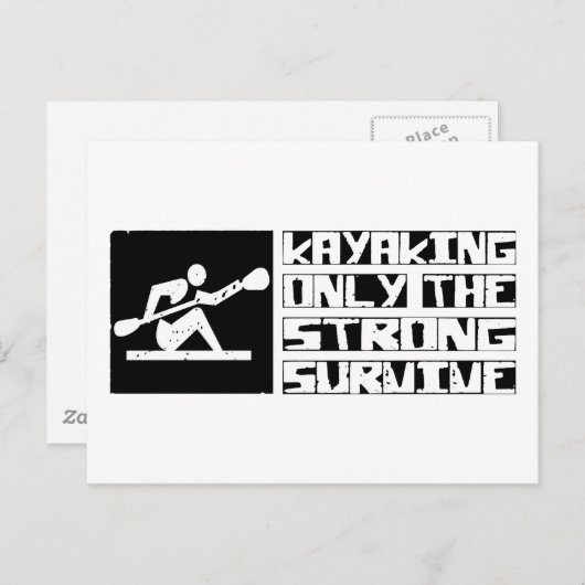 Kayaking Survive Briefkaart (Voorkant / Achterkant)