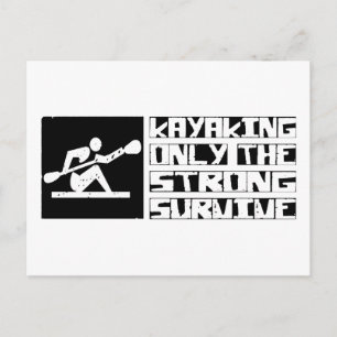 Kayaking Survive Briefkaart