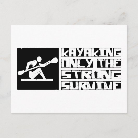 Kayaking Survive Briefkaart (Voorkant)