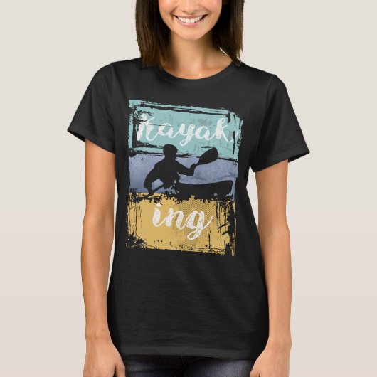 Kayaking T-shirt -  Retro Kayak (Voorkant)