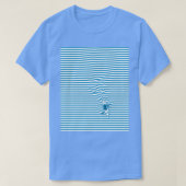 Kayaking the Blue and White Optical Illusion Graph T-shirt (Design voorkant)