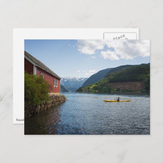 Kayaking the Hardangerfjord in Noorwegen Briefkaart (Voorkant / Achterkant)