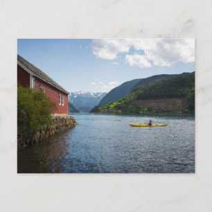 Kayaking the Hardangerfjord in Noorwegen Briefkaart