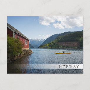 Kayaking the Hardangerfjord in Noorwegen Briefkaart