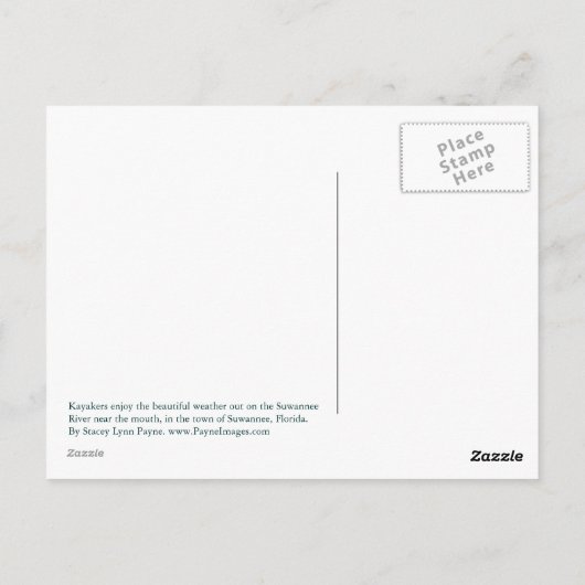 Kayaking the Suwannee River Briefkaart (Achterkant)