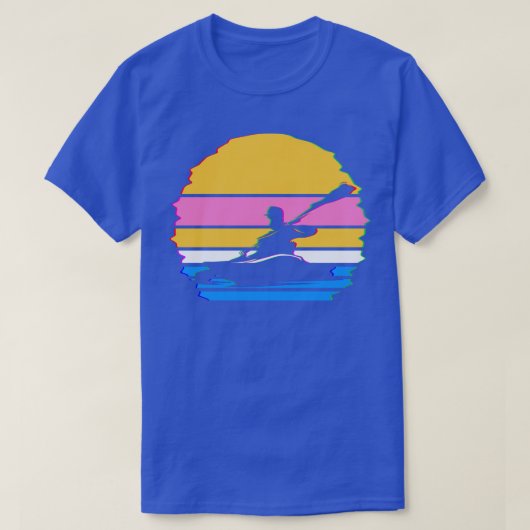 Kayaking Vaporwave Silhouette Canoeing Kayak Canoe T-shirt (Design voorkant)