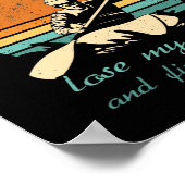 Kayaking, waar ik mijn gedachten ga verliezen Retr Poster (Hoek)