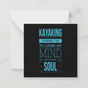 Kayaking waar ik mijn geest ga loslaten notitiekaartje