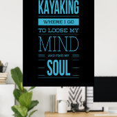 Kayaking waar ik mijn geest ga loslaten poster (Thuiskantoor)
