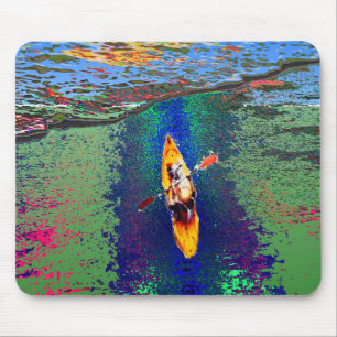 Kayaking Water Sports Artwork Muismat