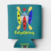 Kayaking Water Sports Thormated Graphic Blikjeskoeler (Achterkant)