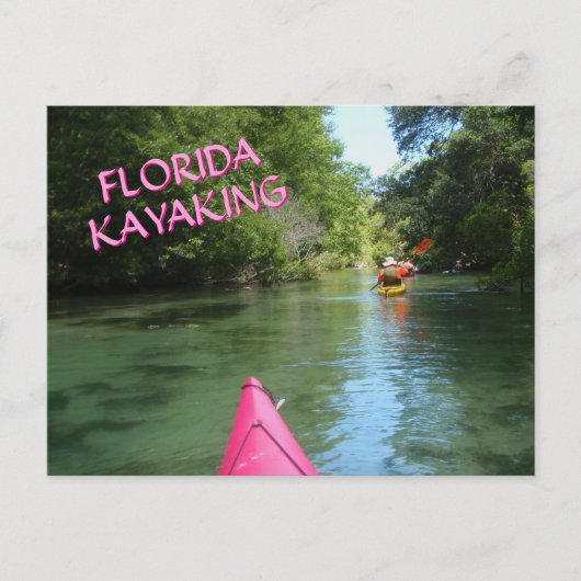 Kayaking Weeki Wachee Spring Florida Adventure Briefkaart (Voorkant)
