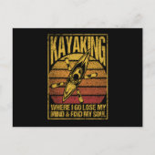 Kayaking Where I lose my mind Funny Briefkaart (Voorkant)