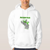 Kayaking Whitewater Silhouette Hoodie (Voorkant)
