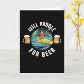 Kayaking Will Paddle voor Beer Kayak Gift Kaart (Gele Bloem)