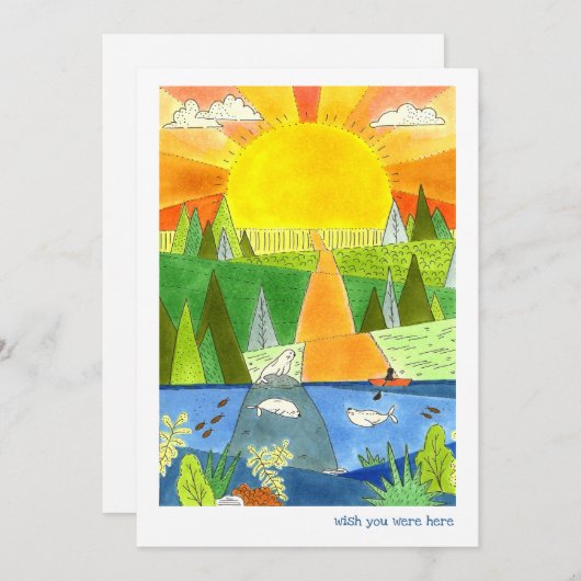 Kayaking with Seals and Sunrise Happy Place (Voorkant / Achterkant)