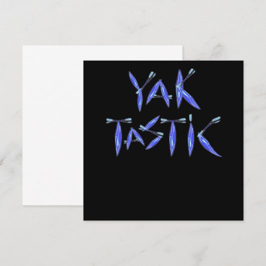 Kayaking Yaktastic Minimalistic Kaart (Voorkant / Achterkant)