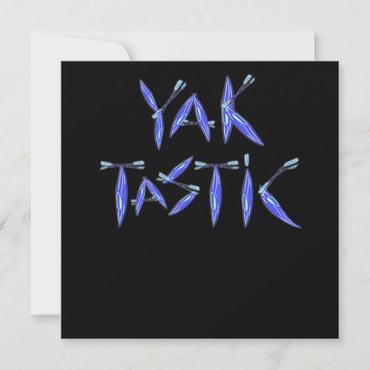 Kayaking Yaktastic Minimalistic Kaart (Voorkant)