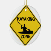 Kayaking Zone Keramisch Ornament (Rechts)