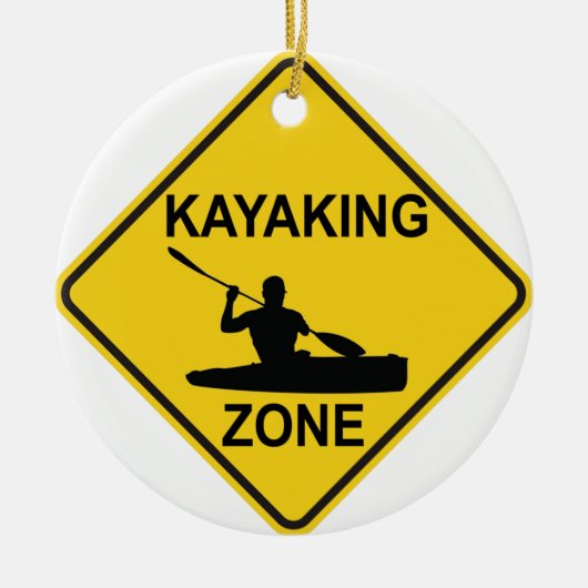Kayaking Zone Keramisch Ornament (Voorkant)