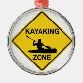 Kayaking Zone Metalen Ornament (Voorkant)